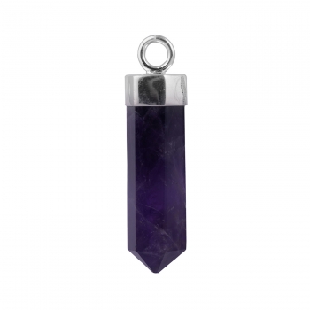 Good luck pure amethyst pencil point pendant